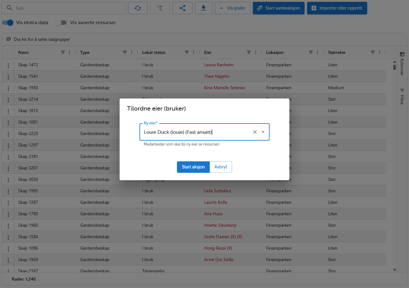 IdS AssetManager - tilordne eier til ressurs