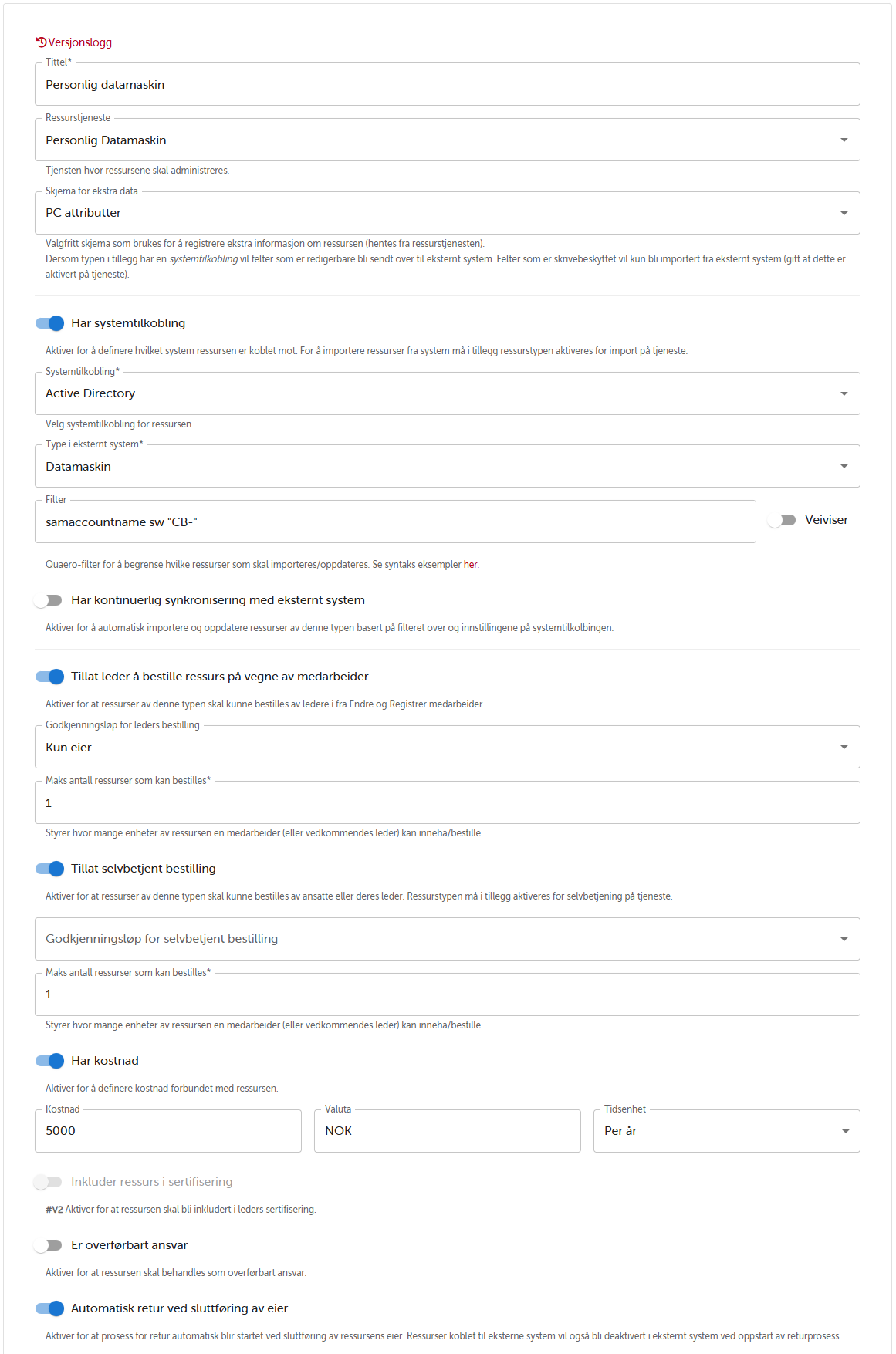 IdS AssetManager - systemkobling og automatisering per ressurstype