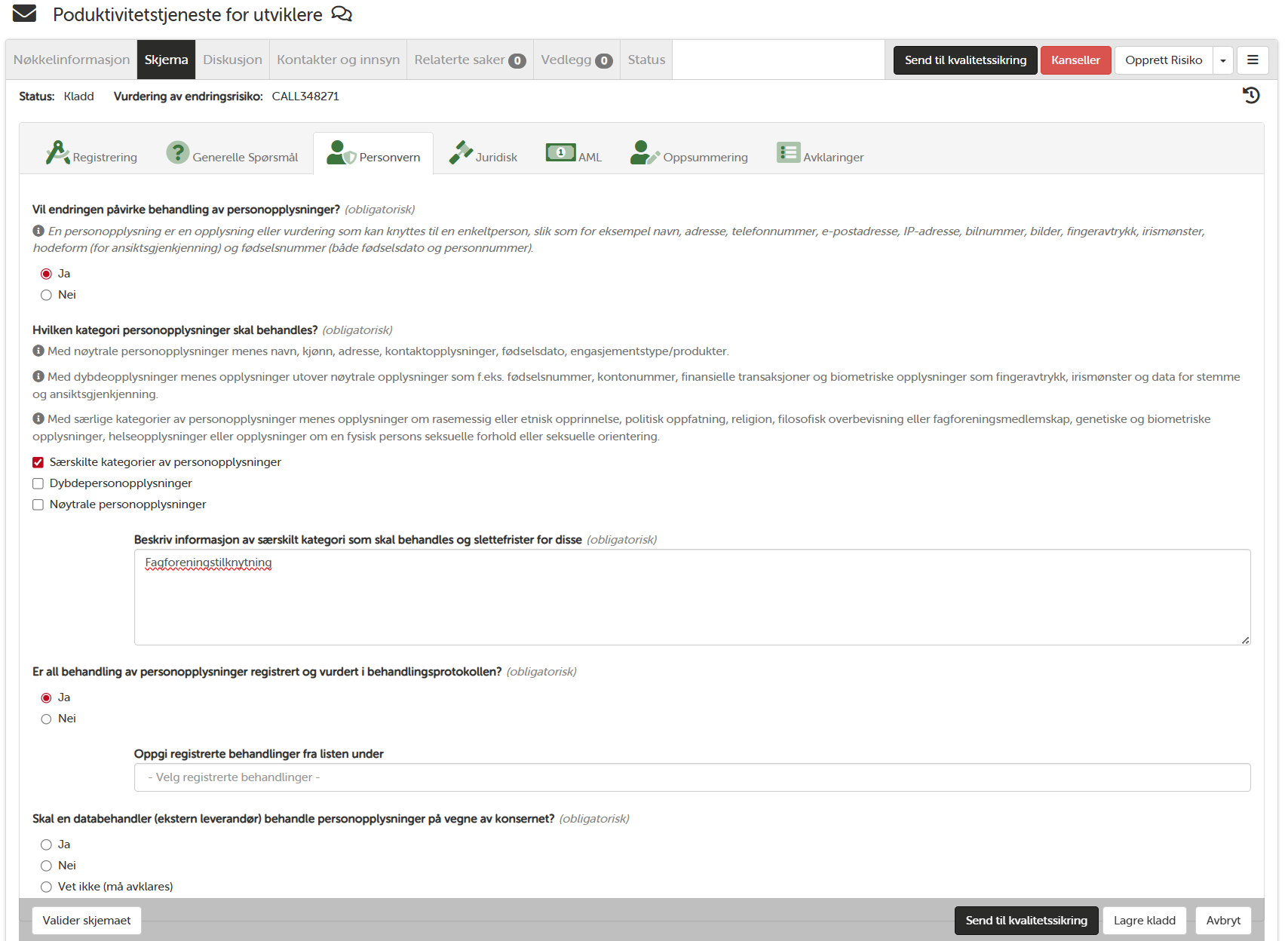 Vurdering av personvern og GDPR i PoPS